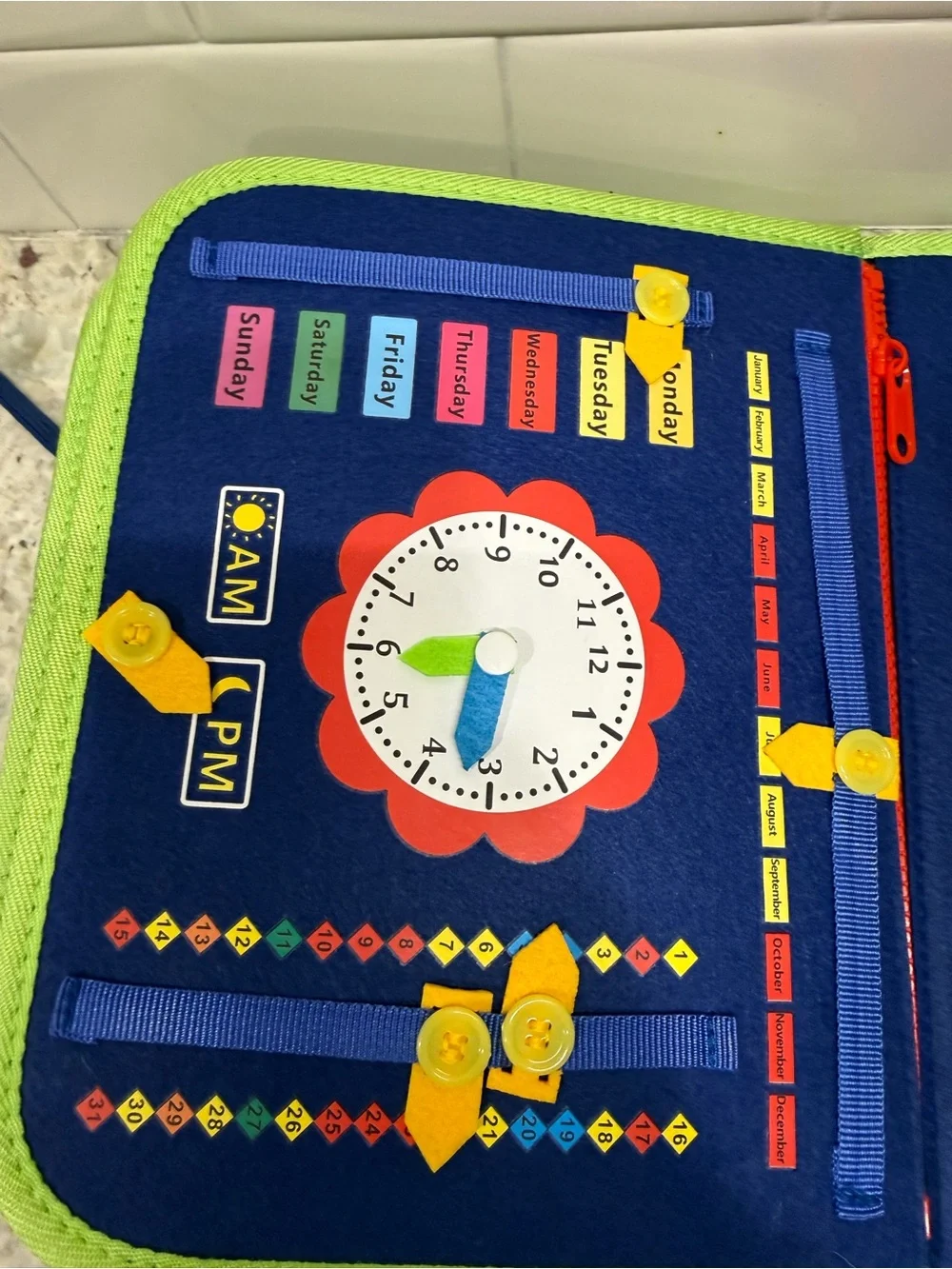 Winblo Toddler Busy Board Montessori Sensory Activity Book/Toy- NWT